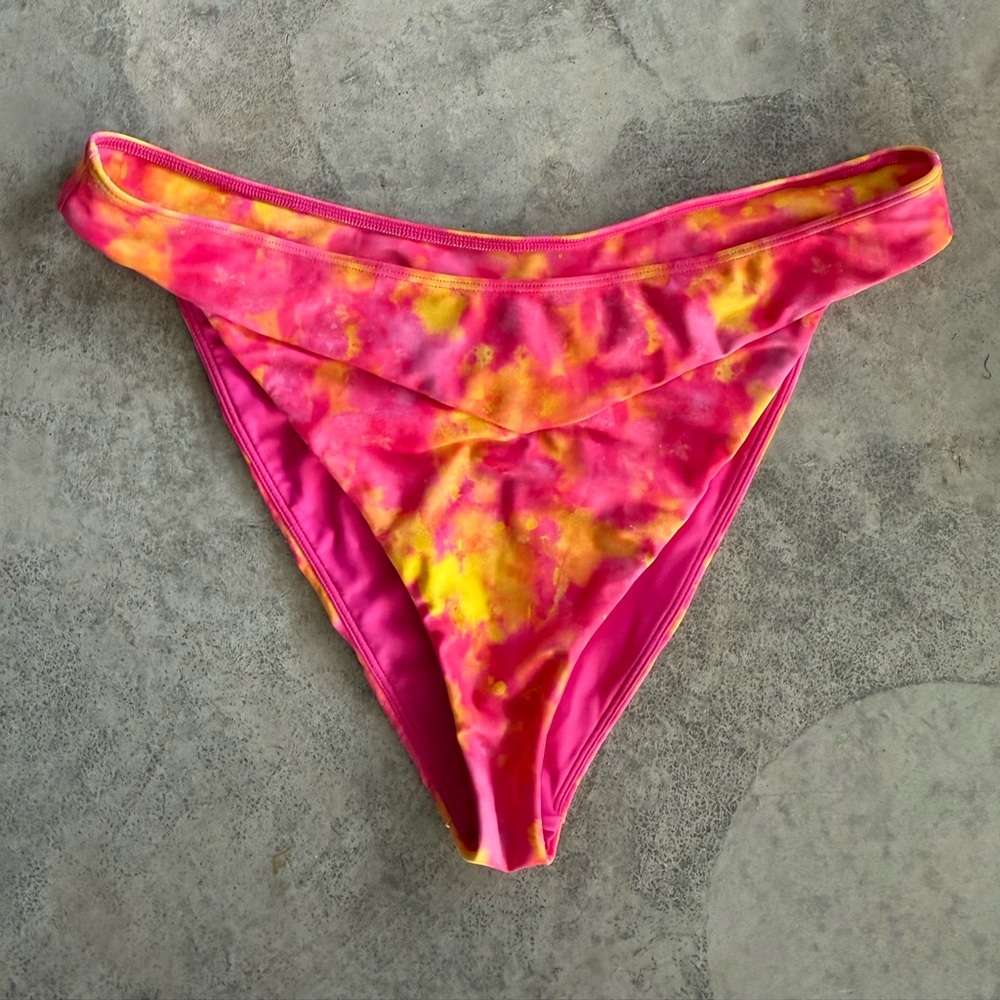 Lovers + Friends Kolbie Bikini Bottom in Sunset Tie Dye